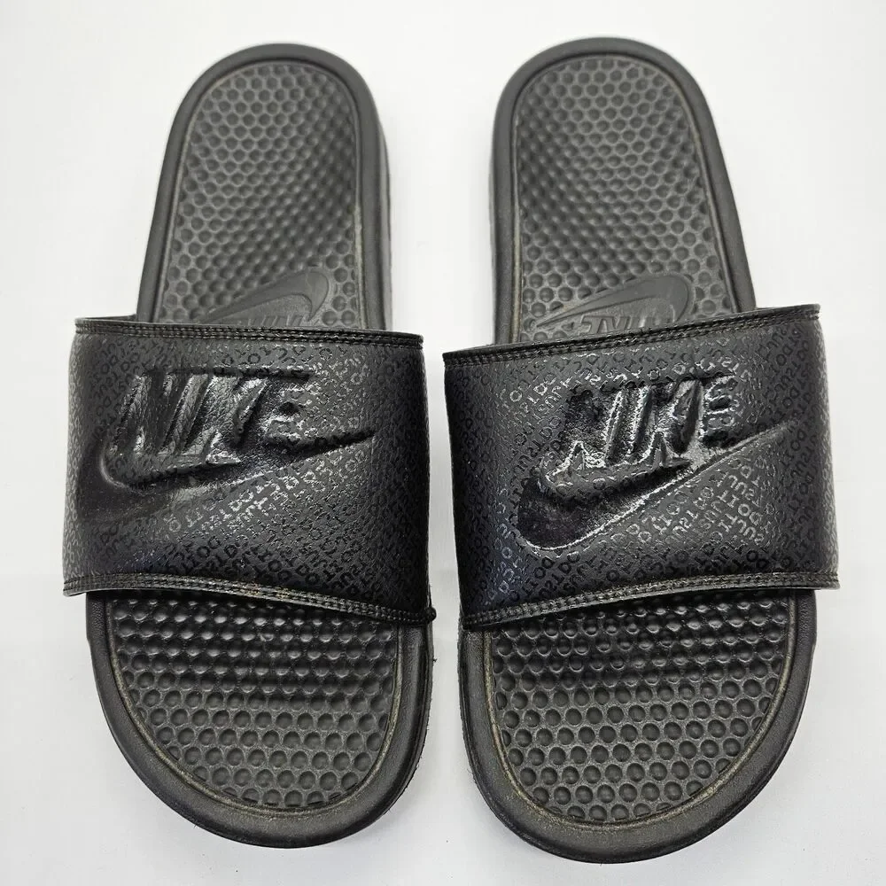 Nike Benassi JDI Black Slides Men's Sandals 343880-001 Size 11 Comfort Beach